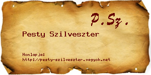 Pesty Szilveszter névjegykártya